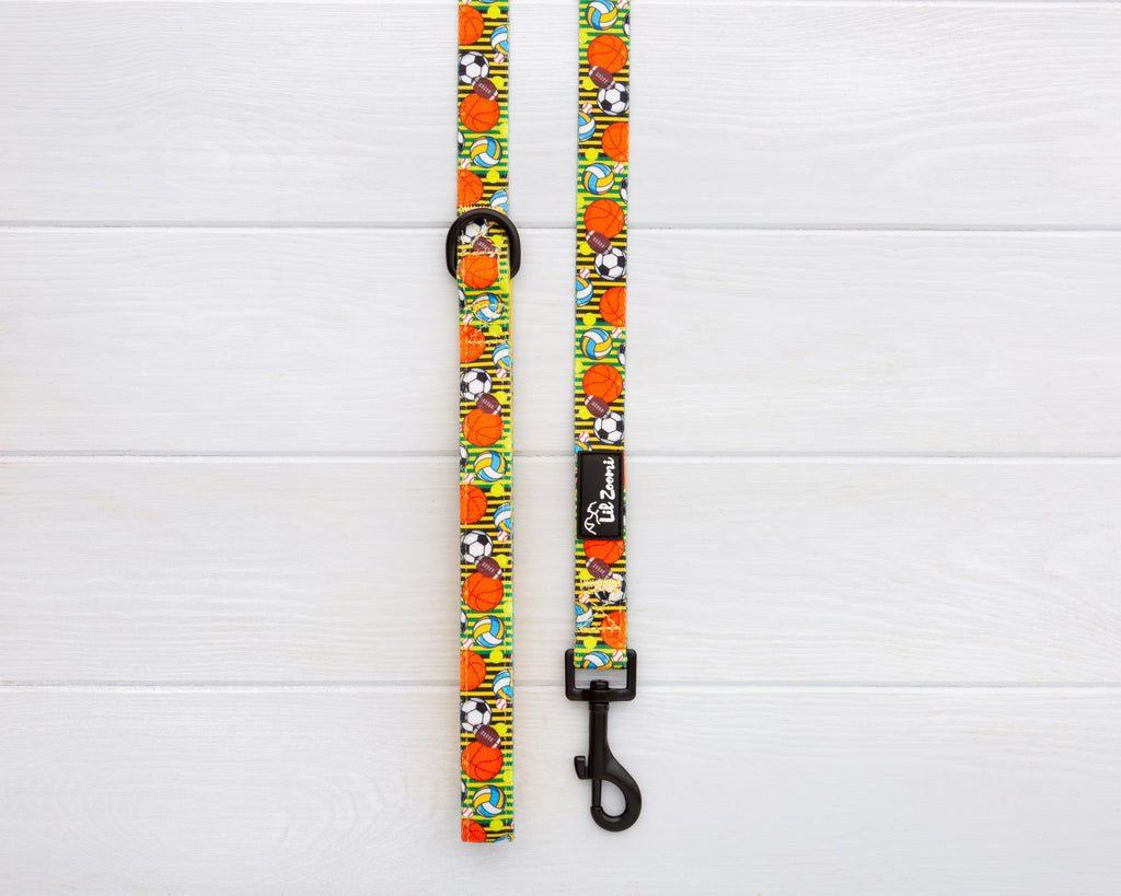 Sport and balls sporty print dog and cat leash