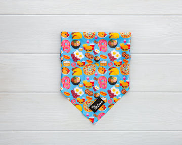 Chonky food  print dog & Cat bandana 