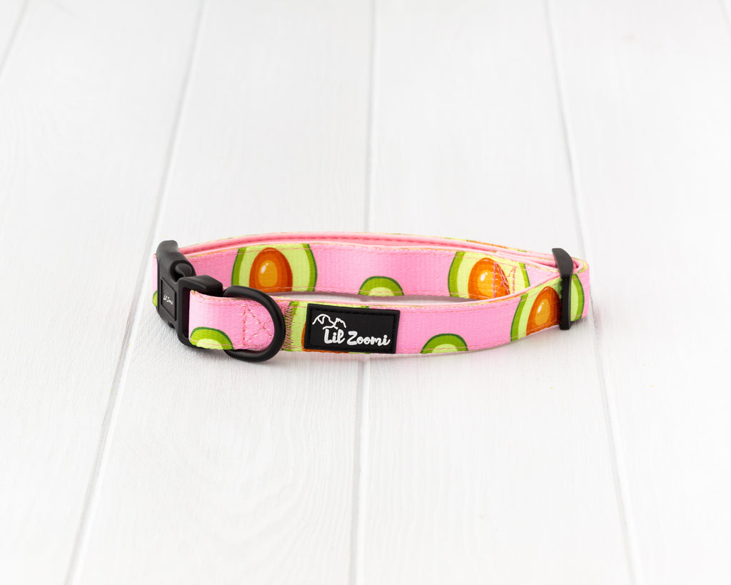 Avocado pink dog and cat collar