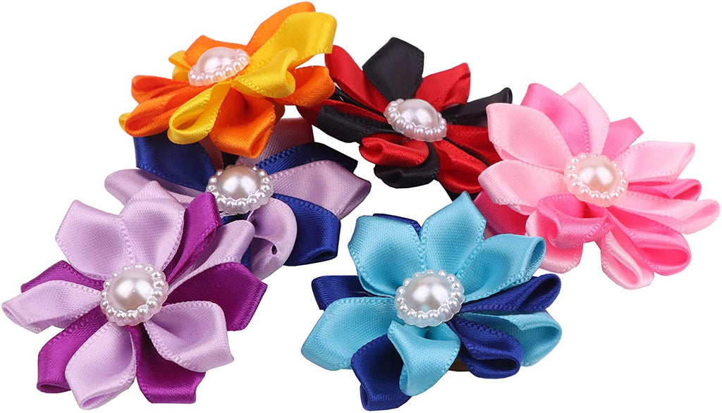 Cat and Dog Hair Bow-ties with pearls
