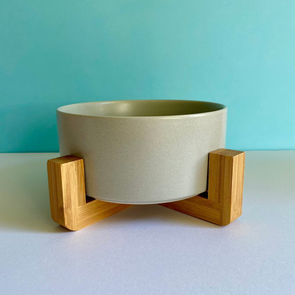 Dog and cat travel food and water bowl grey