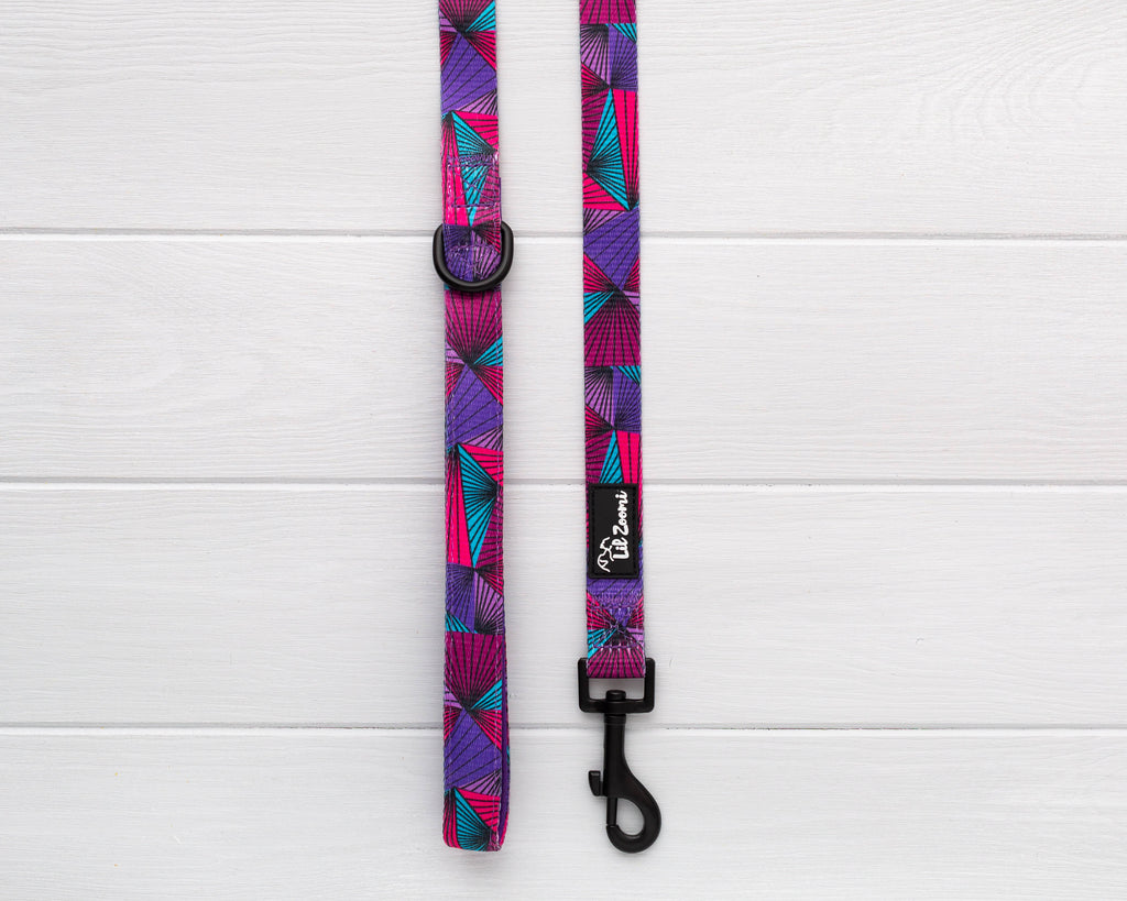 Purple Aztec dog and cat leash