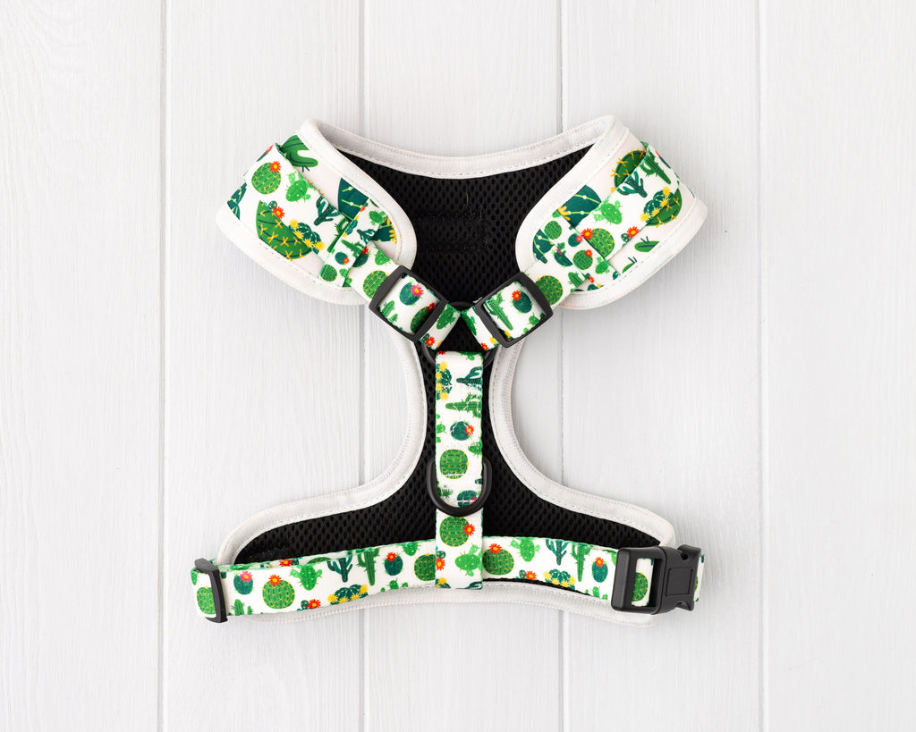 Succulent, plant and cactus dog and cat adjustable harness back
