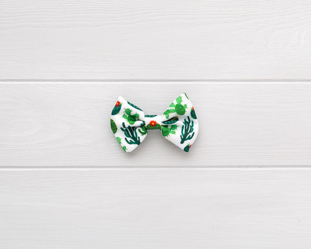 Succulent, plant and cactus dog and cat bow-tie