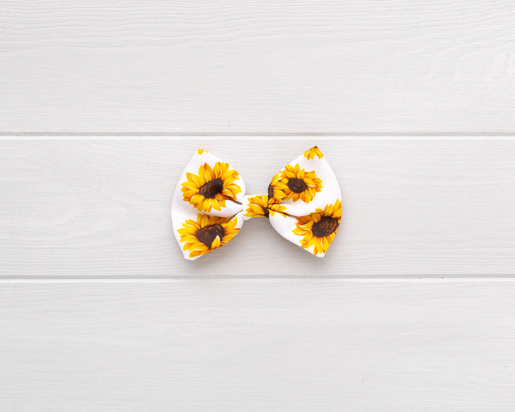 Sunflower dog and cat bow-tie